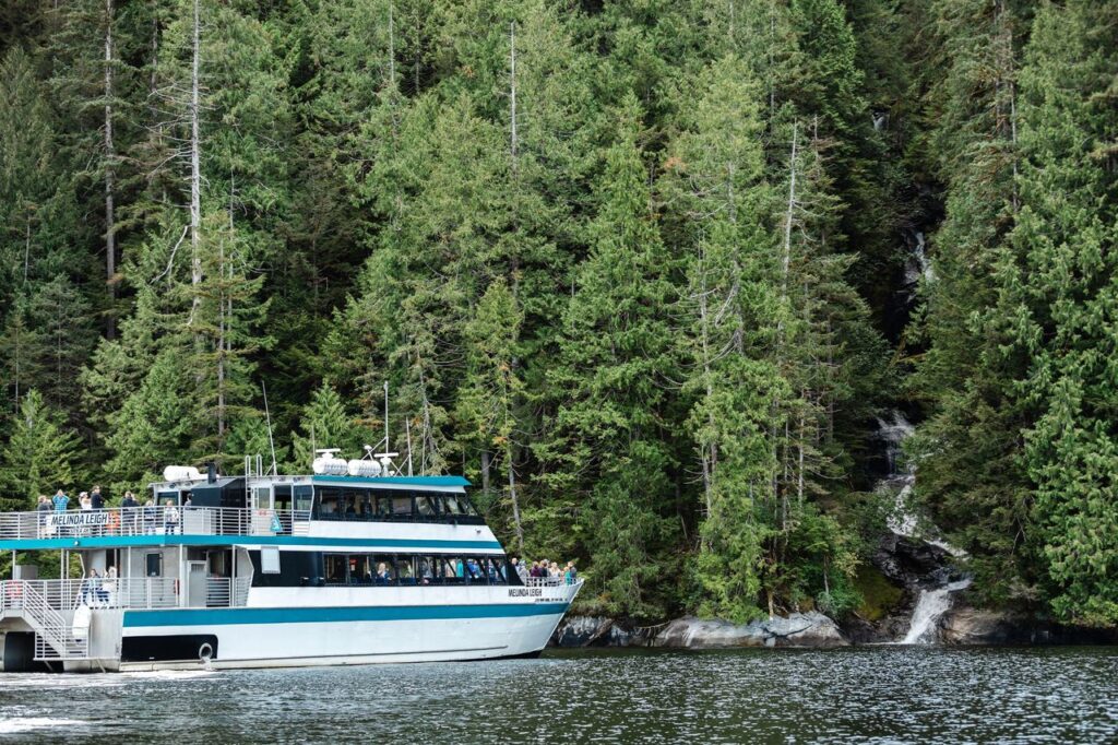Vessel exploring Misty Fjords National Park